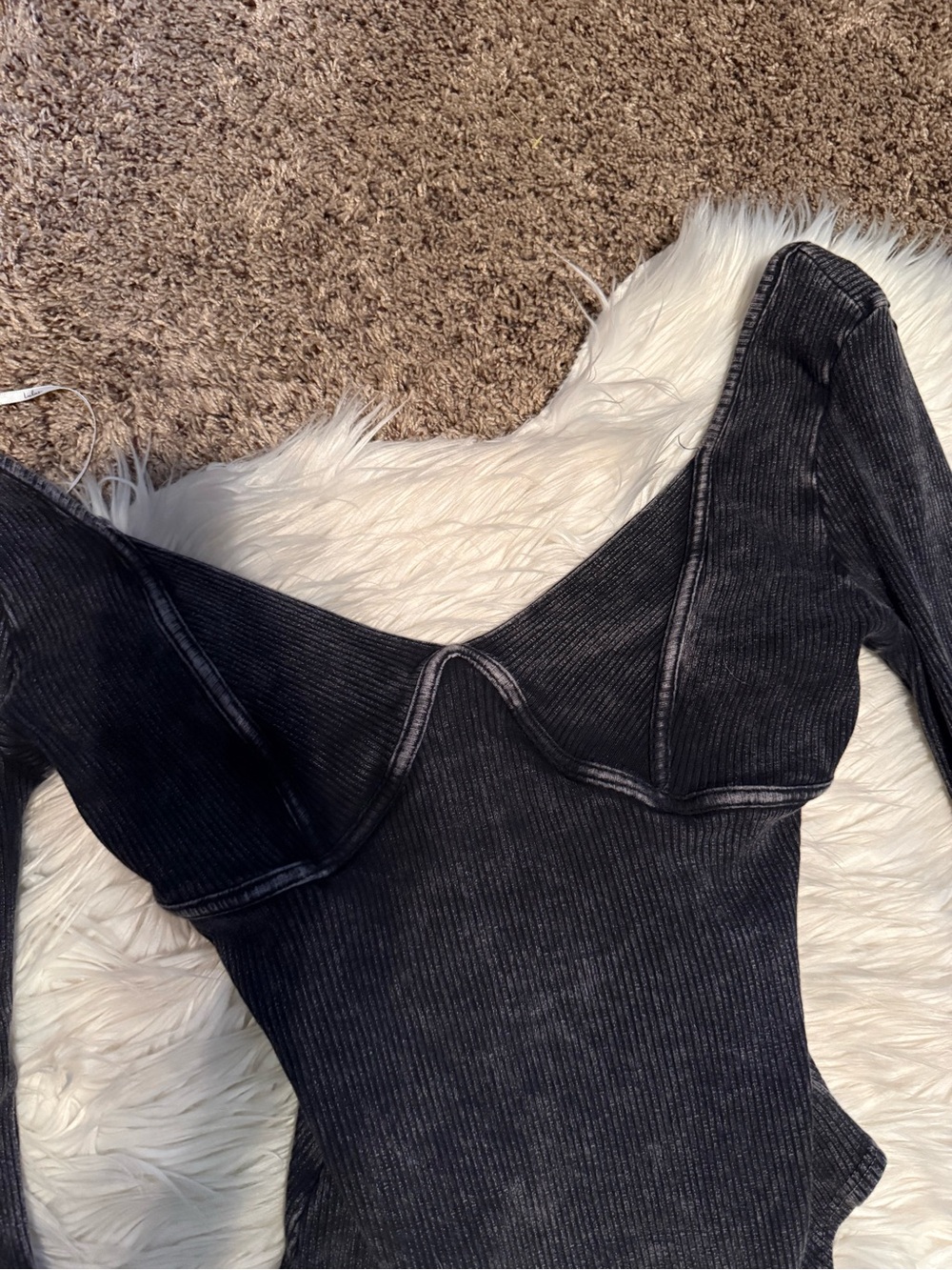 Lulus Ribbed Bodysuit - Picture 3 of 4